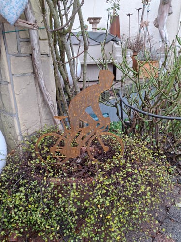 Customer photo review of Gartenstecker Radfahrer