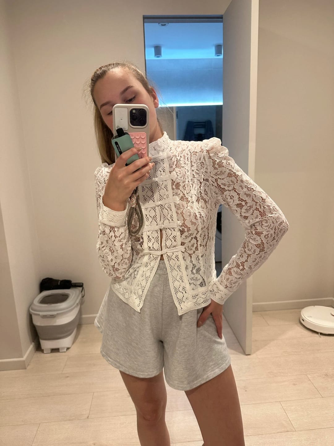 Customer photo review of Claire Elegant Lace Blouse