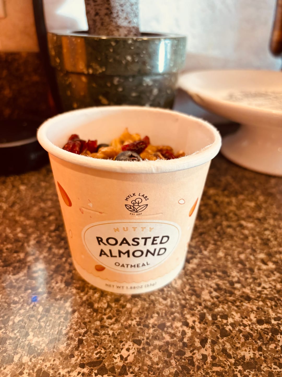 Customer photo review of Roasted Almond Oatmeal