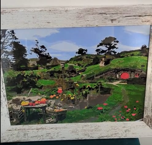 Customer photo review of Custom Landscape Paint By Numbers