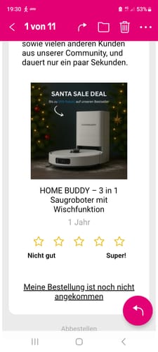 Customer photo review of HOME BUDDY –  3 in 1 Saugroboter mit Wischfunktion