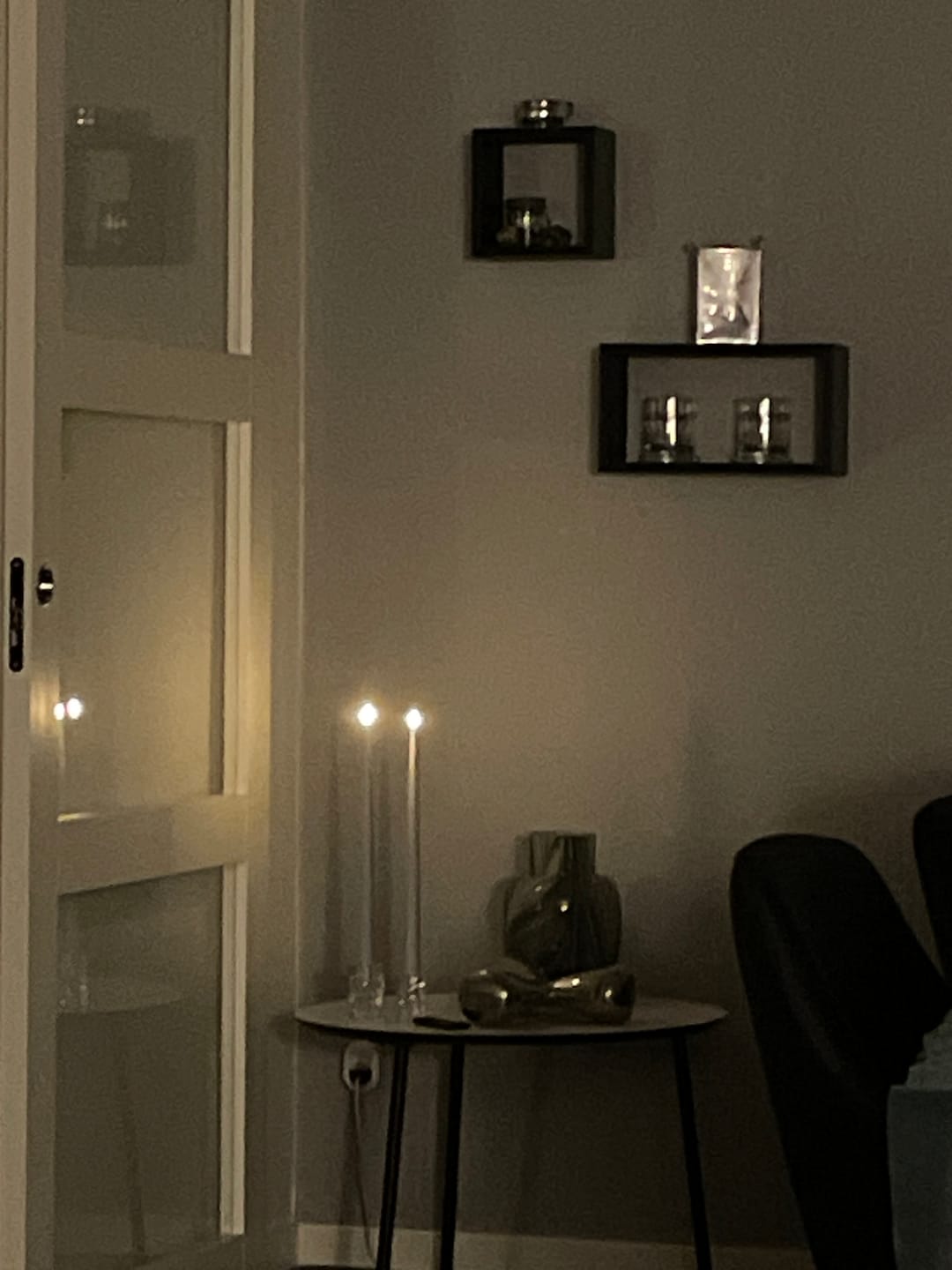 Customer photo review of LED Kertelys med Lak, 2 stk (38 cm) Støvet blå