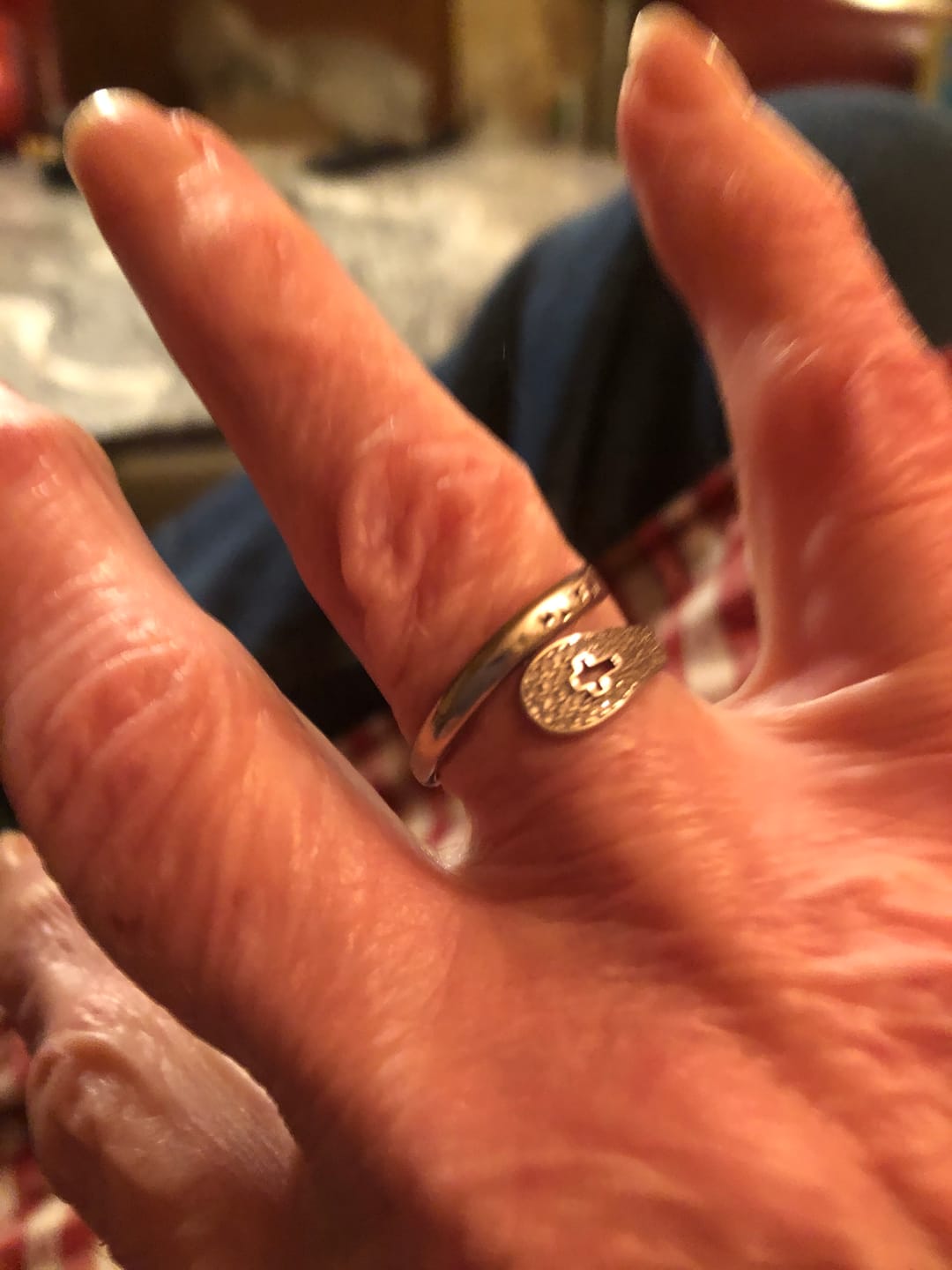 Customer photo review of "FAITH" Handmade Christian Family Ring in Zircon & 925 Sterling Silver (GIFTING OFFER)