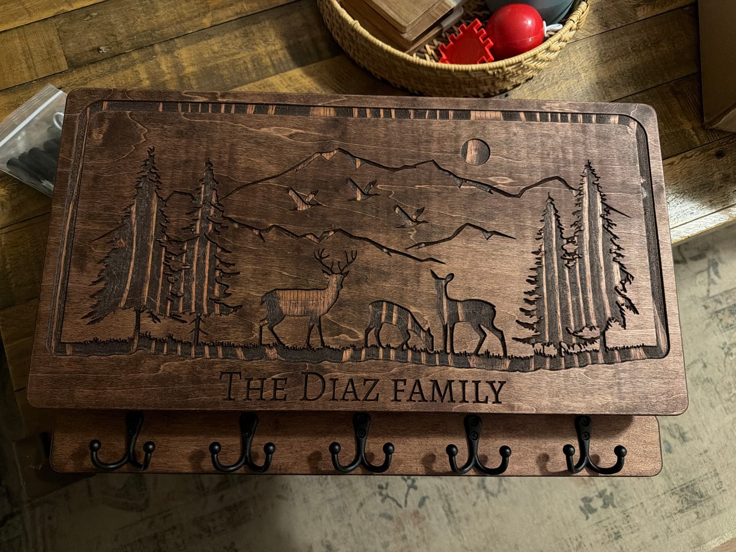 Customer photo review of PERSONALIZABLE DEER SCENE