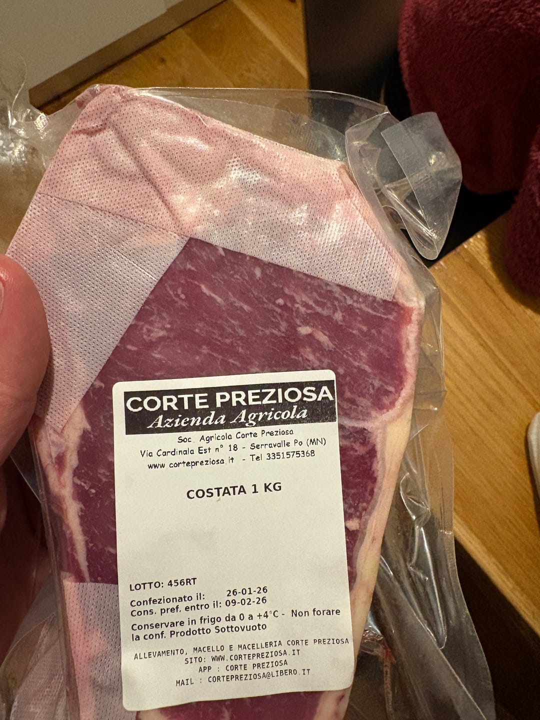 Customer photo review of Costata O Braciola Di Limousine Grassfed