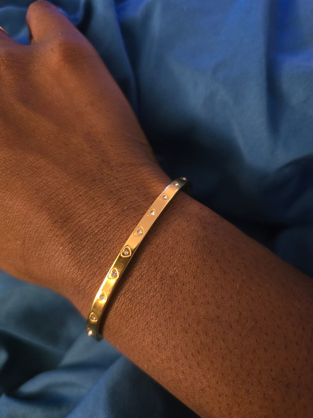Customer photo review of Crystal Bangle Bracelet