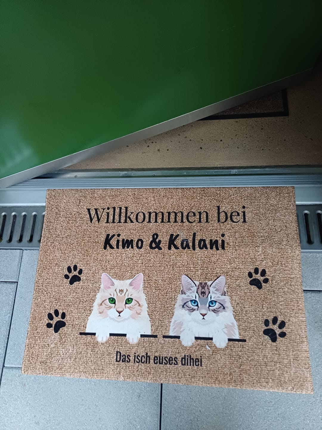 Customer photo review of Willkommen bei - Individuelle Fußmatte