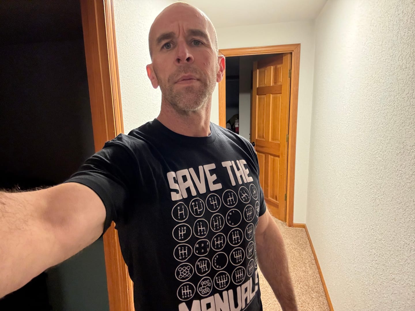 Customer photo review of 80Eighty® Save The Manuals Shirt