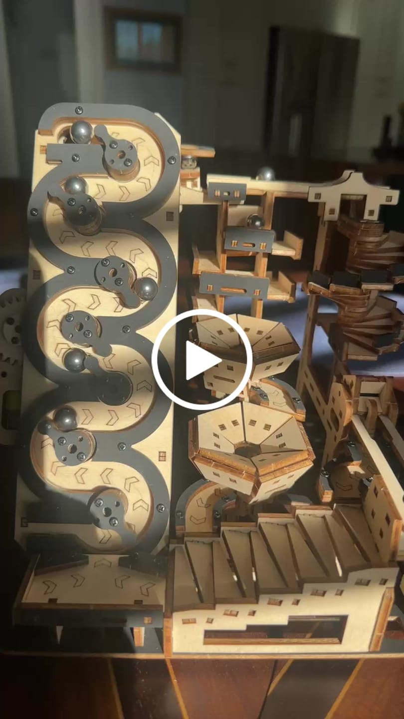 Customer video review of Electric Mechanical Marble Run 3D Wooden Puzzle
