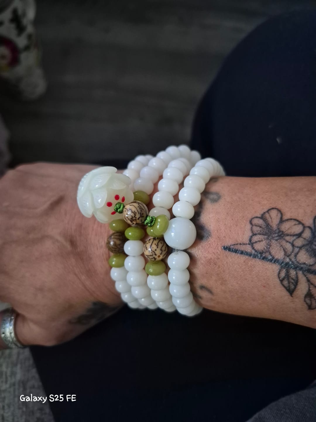 Customer photo review of White Jade Pure River of Calm Mala