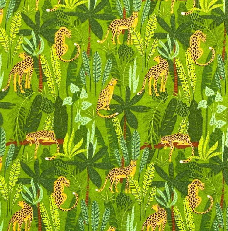 Customer photo review of Jungle Leopards Rose & Hubble Cotton Poplin Fabric
