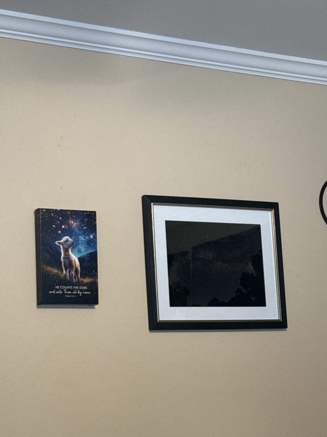 Customer photo review of He Counts The Stars And Calls Them All By Name Psalm 147:4 Wall Art Canvas