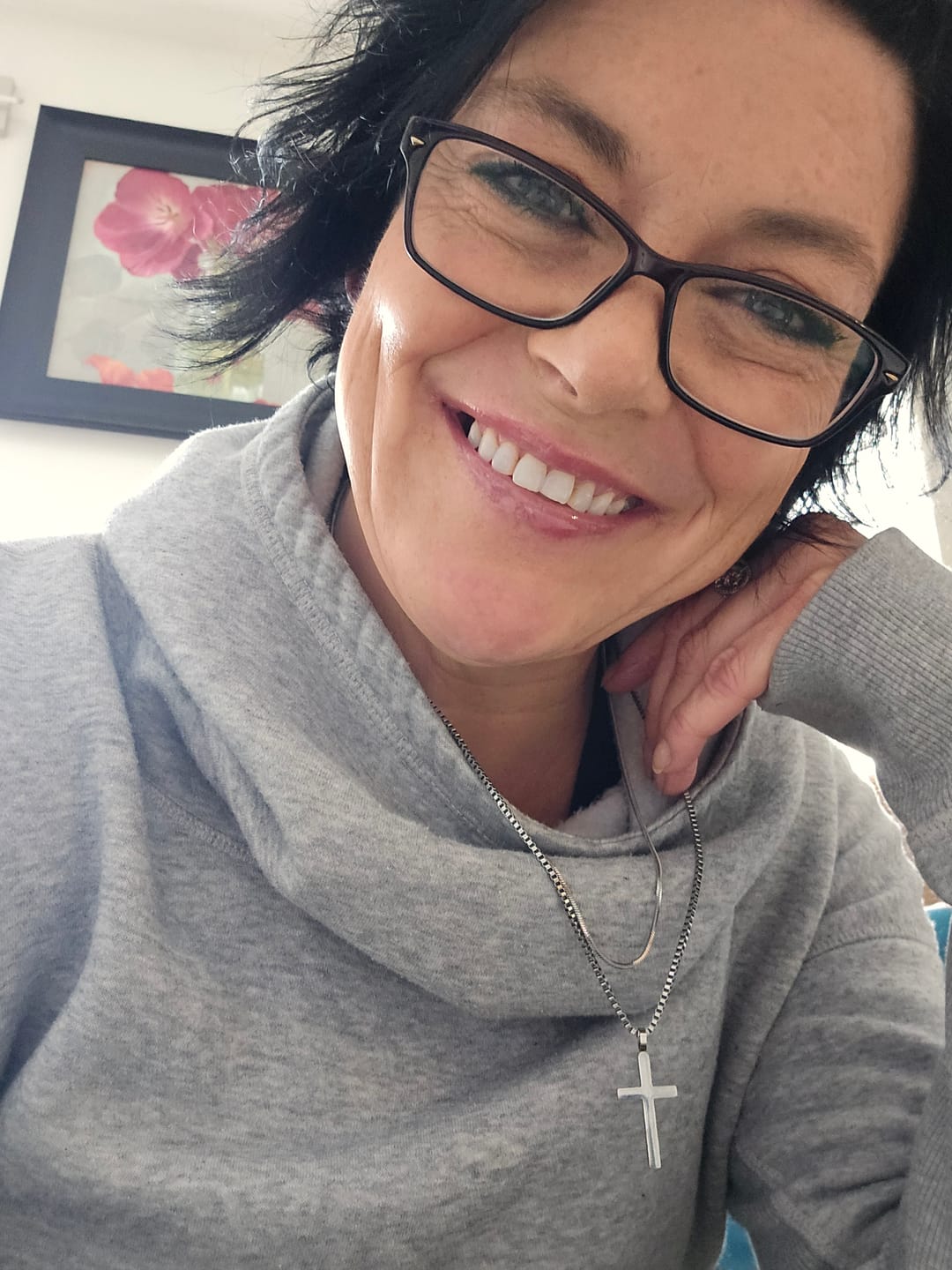 Customer photo review of Classic Cross Necklace Duo