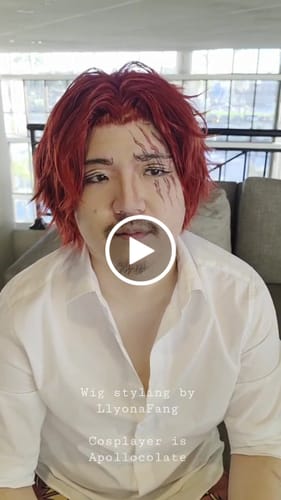 Customer video review of All-purpose 30cm High Temperature Basic Wig(Fluffed-Top)