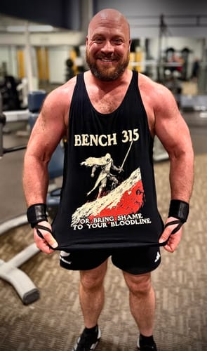 Customer photo review of Bench 315 or Bring Shame Tank Top