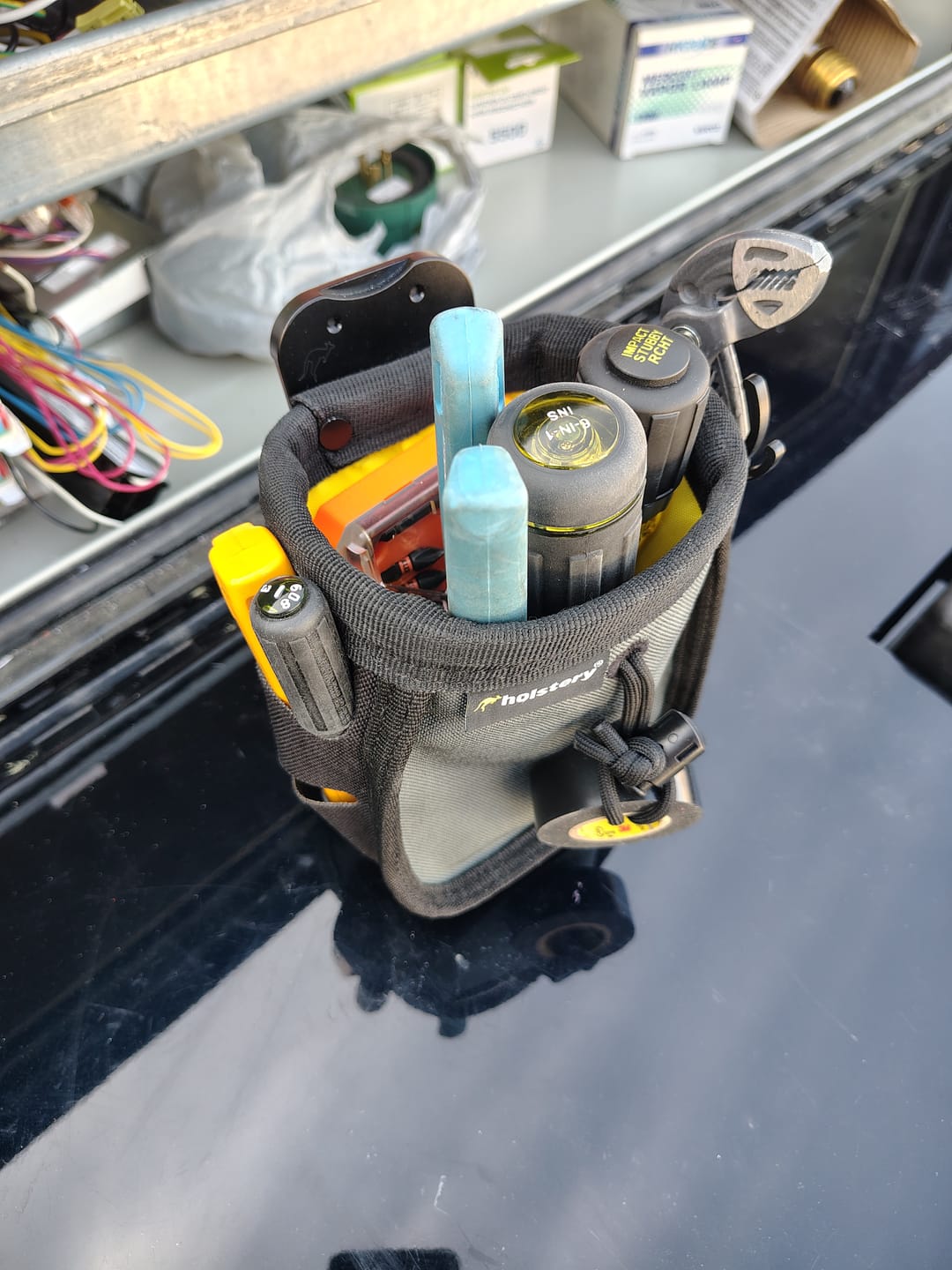 Customer photo review of Joey Pouch Pro | Clip-On Tool & Hardware Pouch