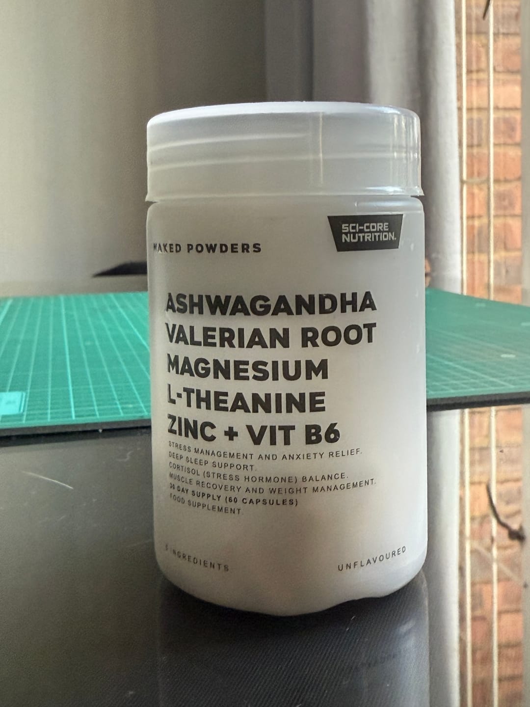 Customer photo review of Ashwagandha, Valerian Root, Magnesium, L-Theanine, Zinc, Vit B6 - 60 caps
