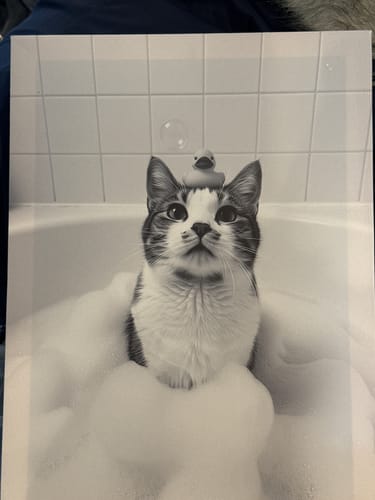 Customer photo review of Artzuzu Custom Portrait For Pets - Bubble Bliss