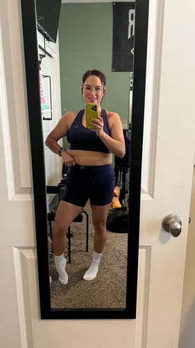 Customer photo review of Vivid Criss-Cross Sports Bra