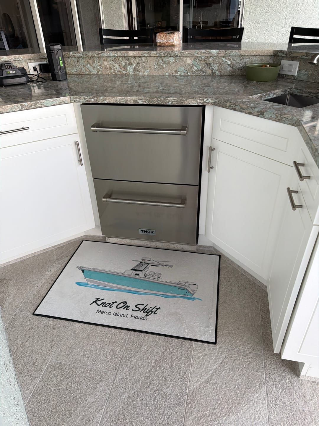 Customer photo review of Custom Indoor/Outdoor Dock Mat