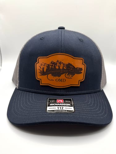 Customer photo review of Richardson 112 Genuine Leather Patch Hats Laser Engraved