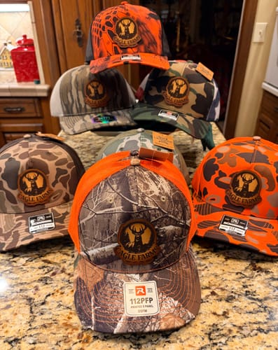 Customer photo review of Camouflaged Custom Leather Patch Hats Bottomland