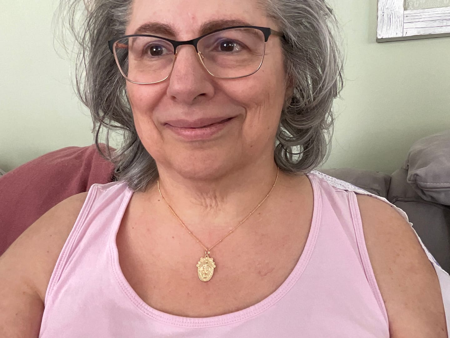 Customer photo review of Immaculate Conception Miraculous Medal Gold Filled Necklace