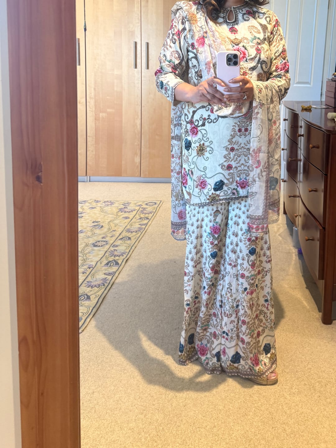 Customer photo review of Ivory Multicolor Sharara Set | Label S4U