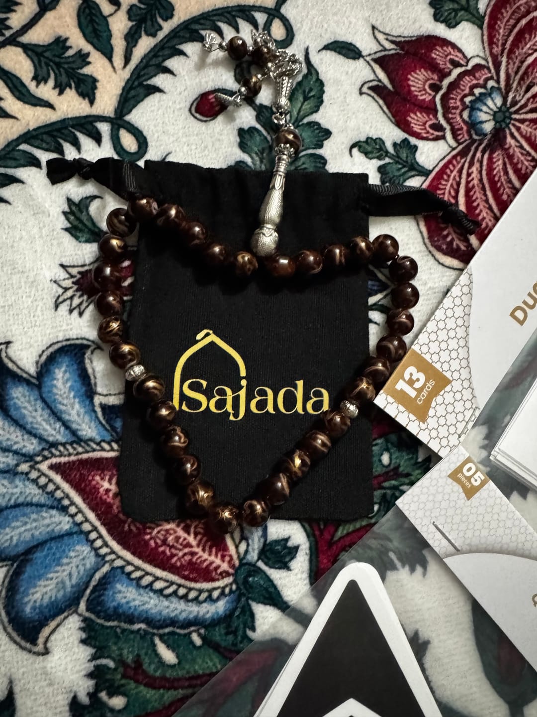 Customer photo review of Floral  Padded Prayer Mat