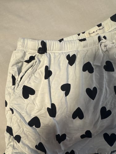 Customer photo review of Ladies Ruffled Short Set - BLACK HEART