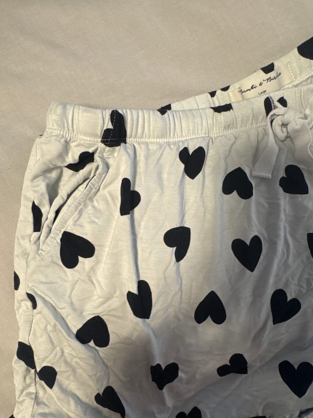Customer photo review of Ladies Ruffled Short Set - BLACK HEART