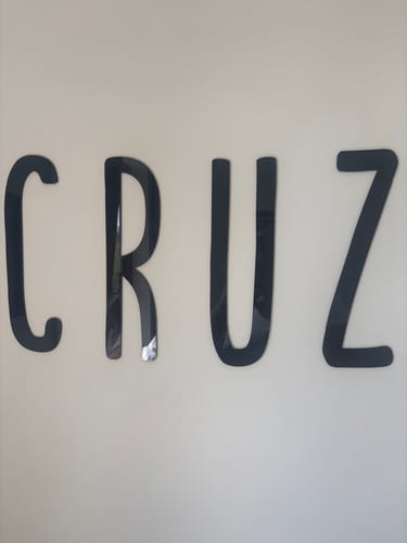 Customer photo review of Block Letter Wall Art - Personalised Name Cut Out