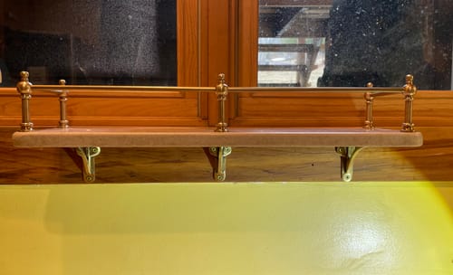 Customer photo review of Victorian Brass Gallery Rail - Antique Brass