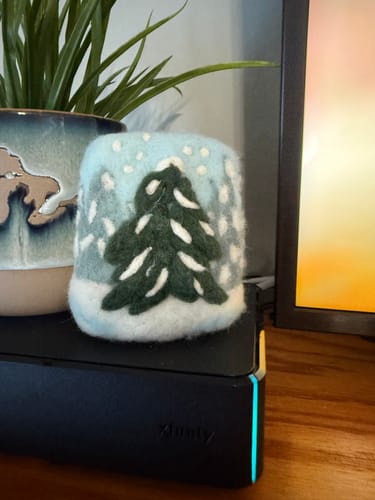Customer photo review of Snowy Pines Mini Needle Felting Kit