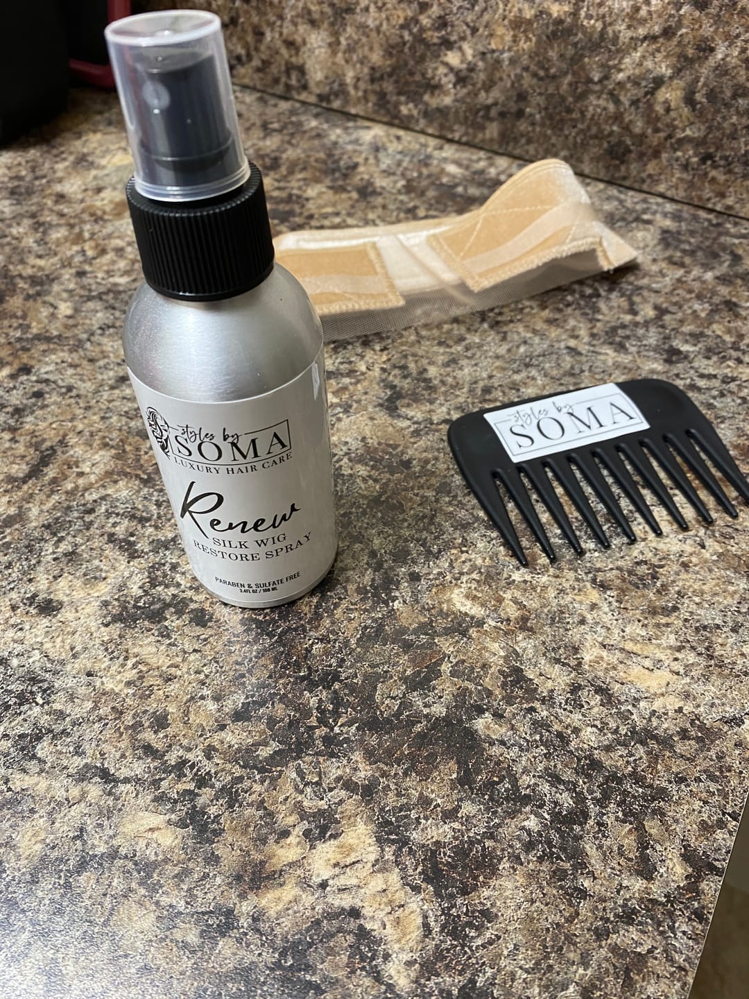 Customer photo review of **NEW** PowerStay Velvet Wig Grip