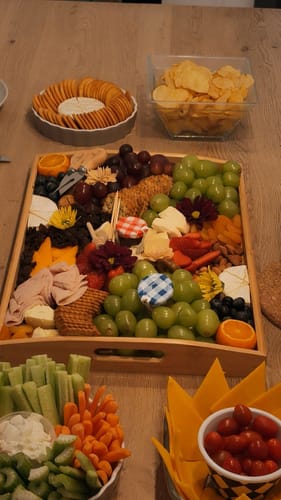 Customer photo review of Glenmarie Cheese Lovers Charcuterie Grazing Platter (with Solid Wooden Tray)