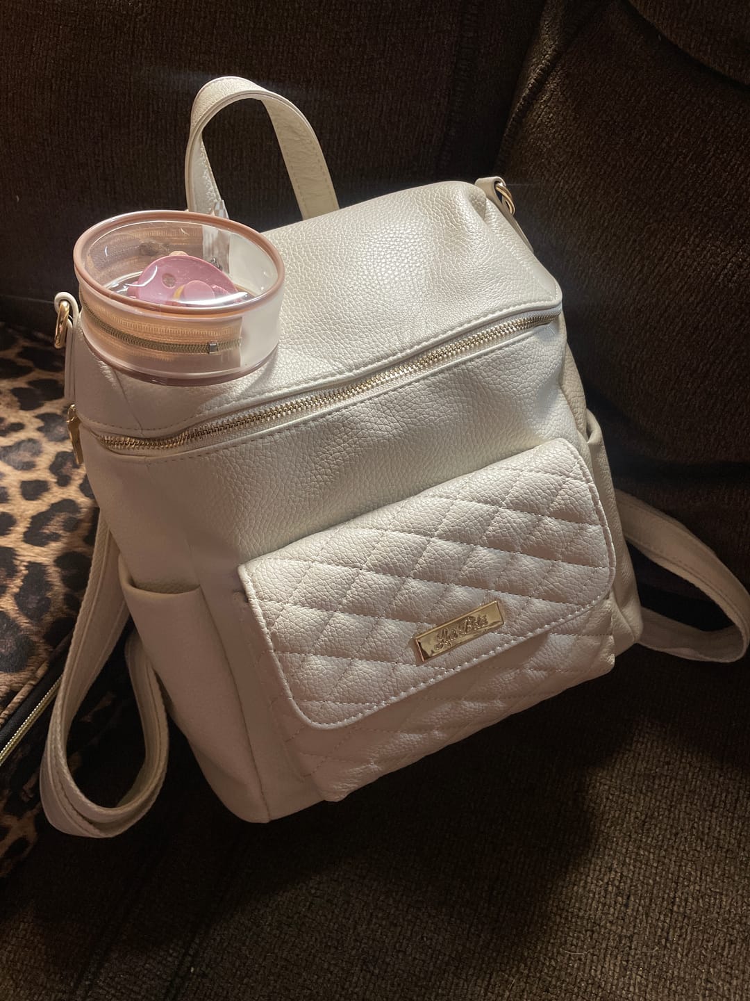 Customer photo review of Petit Diaper Bag Pearl White