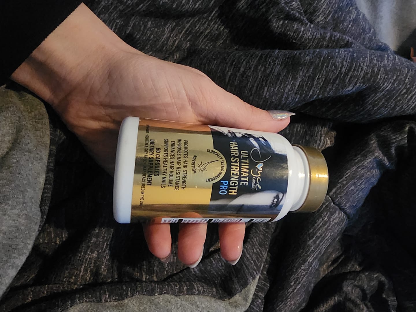 Customer photo review of Ultimate Hair Strength PRO Supplements 30 Days