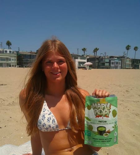Customer photo review of Organic Maple Caramel Popcorn - Matcha (4 Packs)