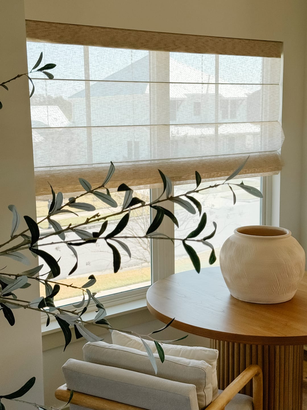 Customer photo review of Siena Natural Light Filtering Roman Shade