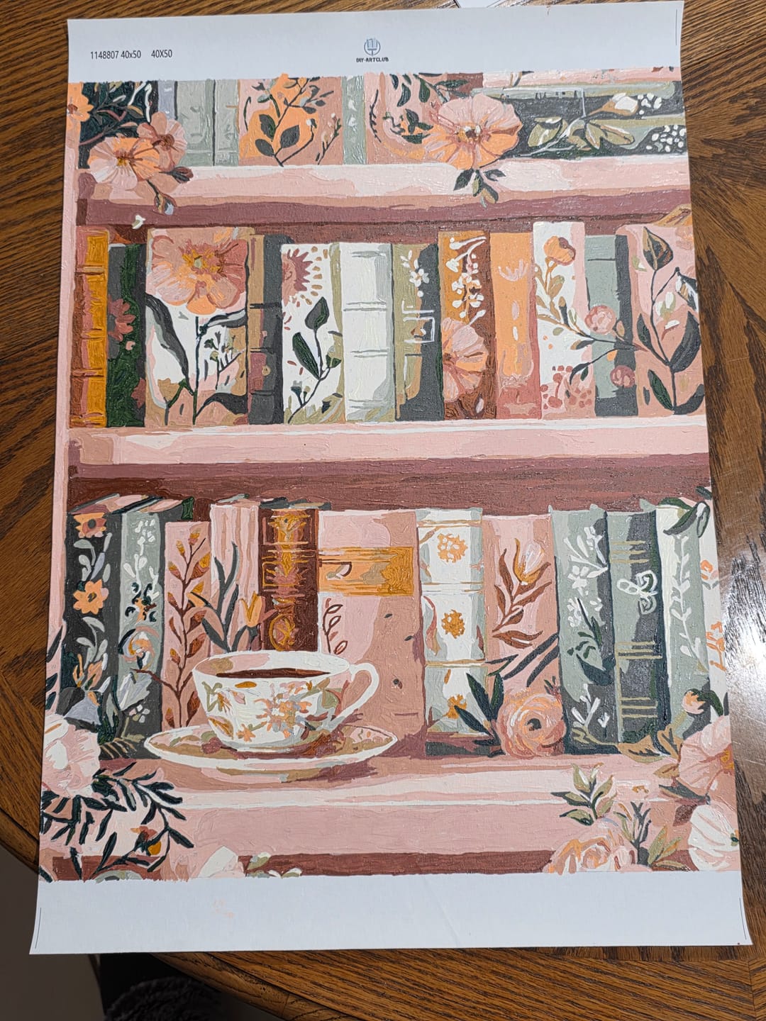 Customer photo review of Blooming library | Paint by Number