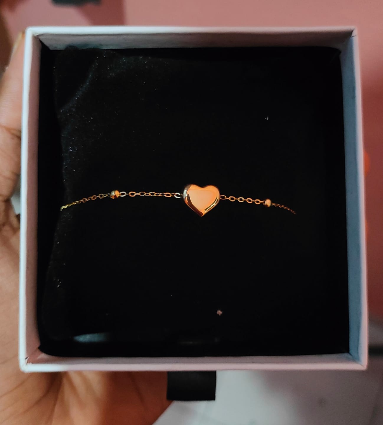 Customer photo review of Heart Charm Bracelet