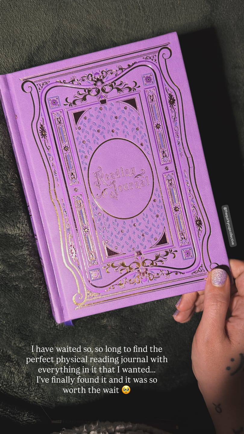 Customer photo review of Reading Journal - Wisteria