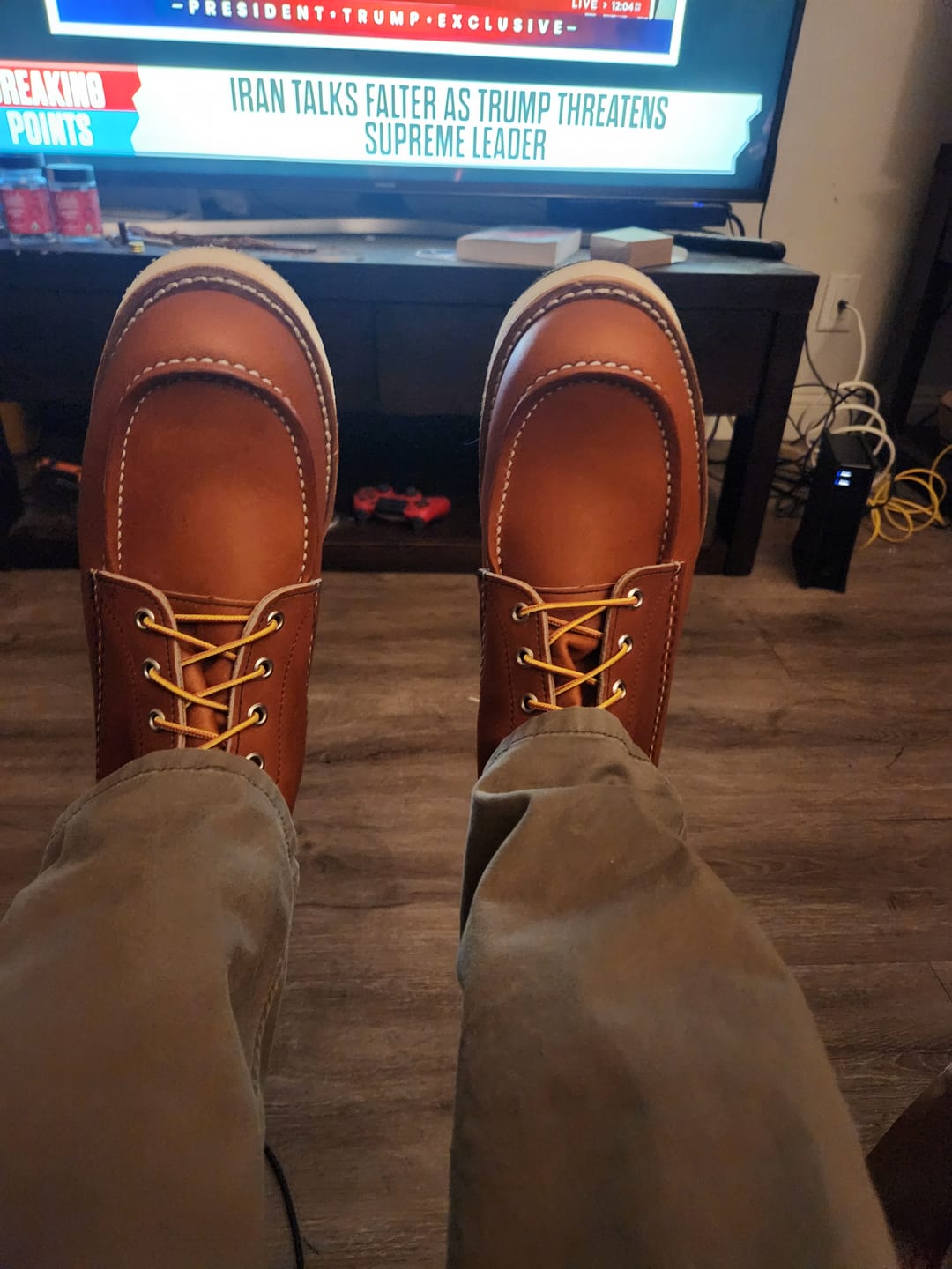 Customer photo review of Red Wing 8 Inch Moc Toe Boot # 877 Oro Legacy Leather Men Regular Width