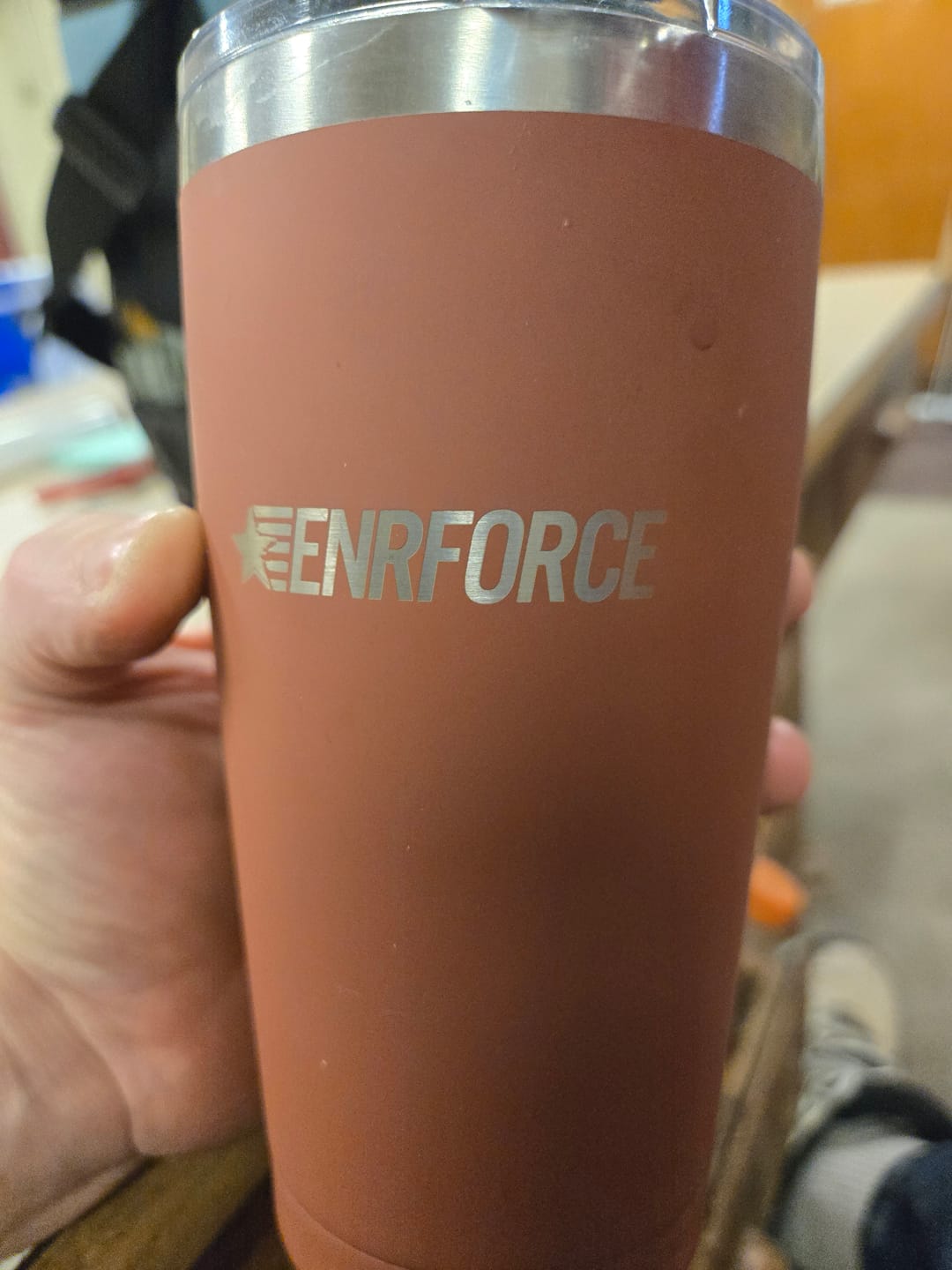 Customer photo review of 20 OZ Soft Matte Tumbler