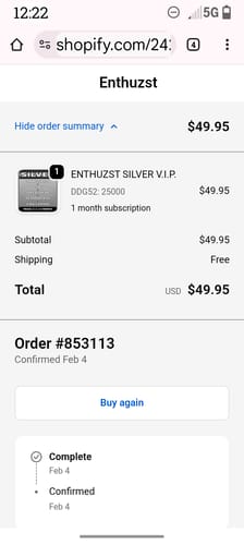 Customer photo review of ENTHUZST SILVER V.I.P.