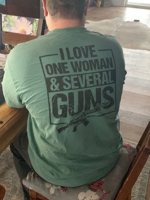 Customer photo review of I Love One Woman & Several Guns