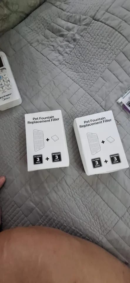 Customer photo review of ROJECO Water Fountain Replaceable Filter For 2.2L Wireless Cat Water Fountain