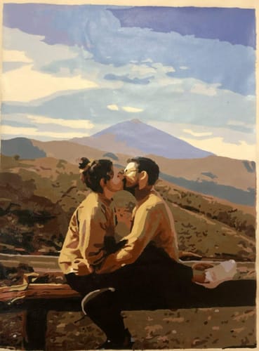 Customer photo review of Custom Portrait Paint By Numbers