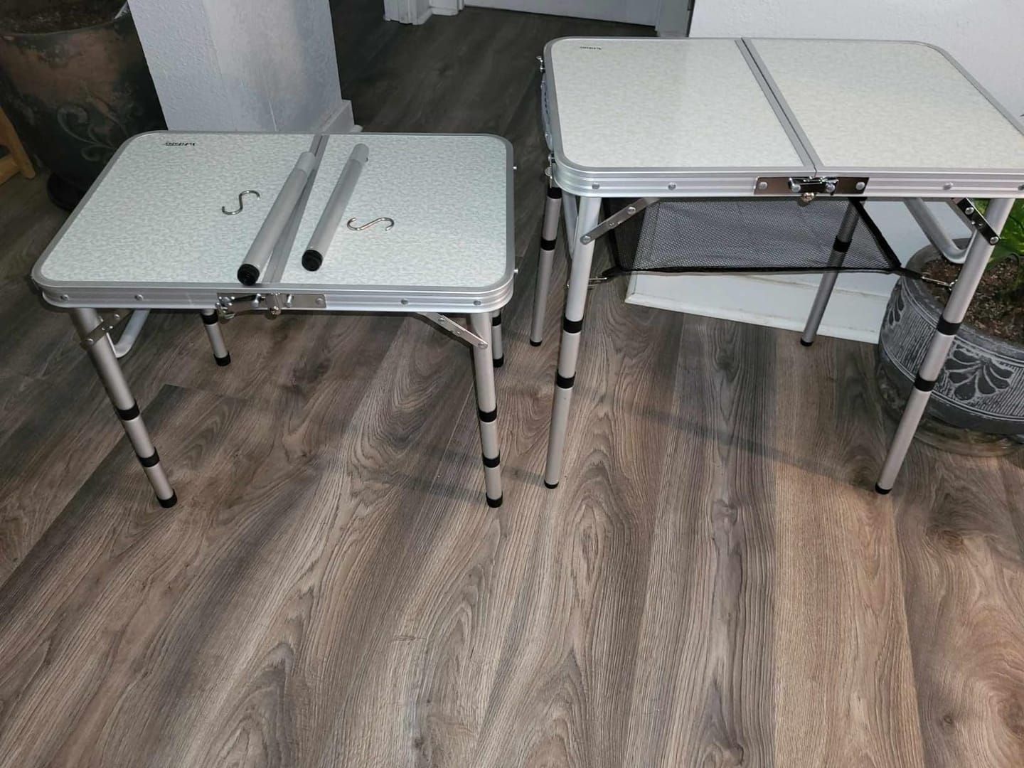 Customer photo review of Klappbarer Campingtisch Höhenverstellbar – Alu Koffertisch